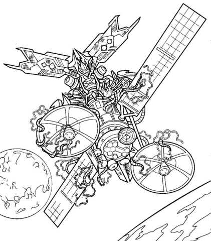 Megatron Coming On Earth  Coloring Page